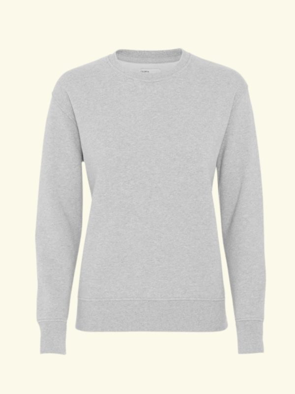 Women classic organic crew - Heater grey