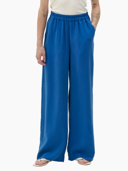 Maska - Thea flowy tencel pants - Medium Blue